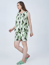 Verdant Whisper Sleeveless Shorts Set - Soul Dream Luxe Ease