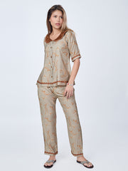 Terracotta Whisper Luxe Night Suit Set