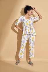 Lilac Fields Peplum Suit