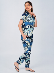 Abstract Blue Night Suit