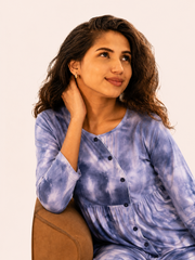 Blue Tie-Dye Lounge Set