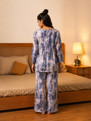 Blue Tie-Dye Lounge Set