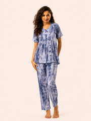 Blue Tie-Dye Lounge Set