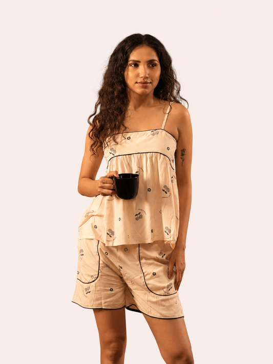 Blush Pink Short Night Suit