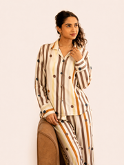 Linear Luxe Polka Stripe Sleepwear Set