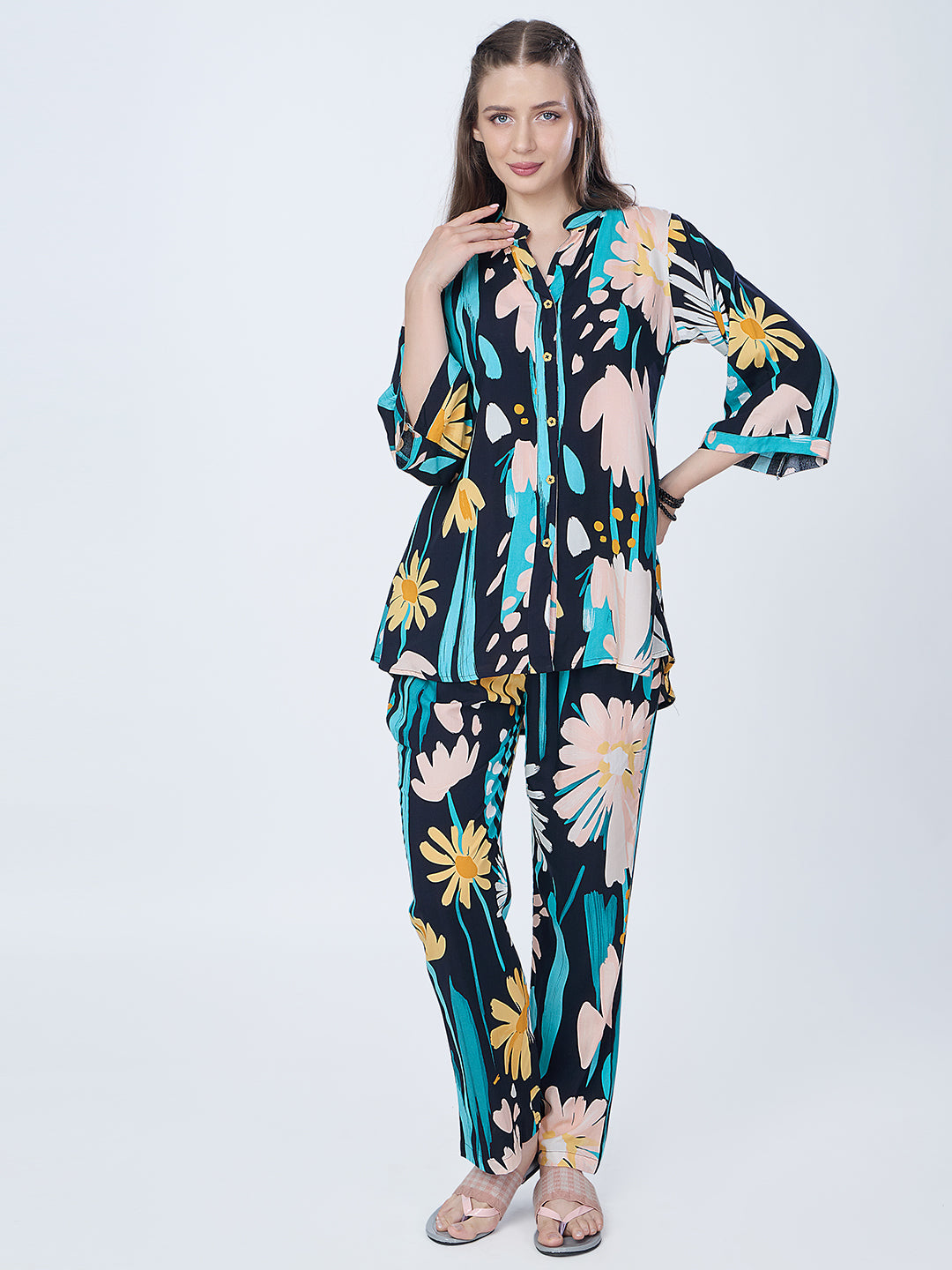 Midnight Daisy Night Suit Set