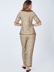 Terracotta Whisper Luxe Night Suit Set