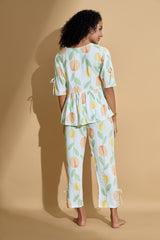 Peach Grove Peplum Suit