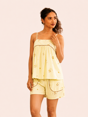 Lemon Breeze Short Night Suit