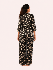 Midnight Moon Satin Co-ord Night Suit