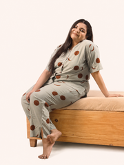 Mint Moon Print Lounge Set