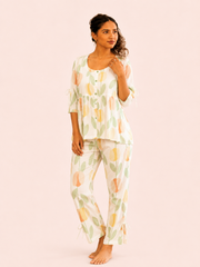 Peach Floral Lounge Set