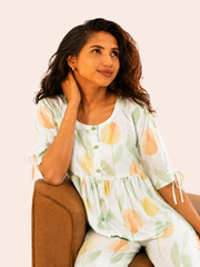 Peach Floral Lounge Set
