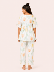 Peach Floral Lounge Set