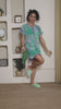 Verdant Whisper Ruffle Shorts Set