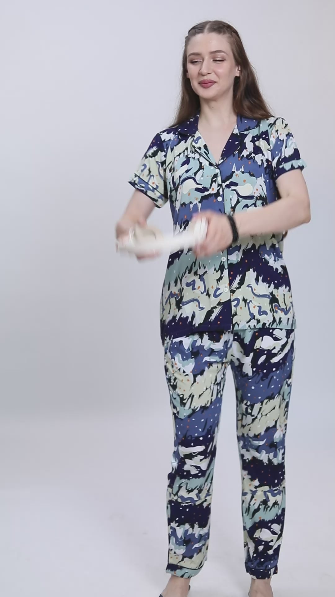 Midnight Drift Brushstroke Co-ord Set