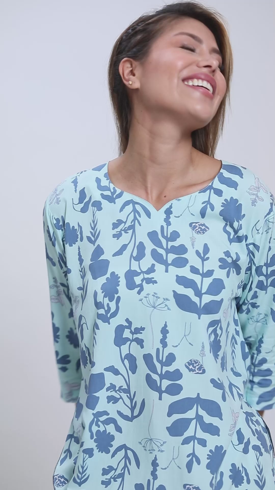 Azure Bloom Co-ord Set - Soul Dream Botanica Luxe